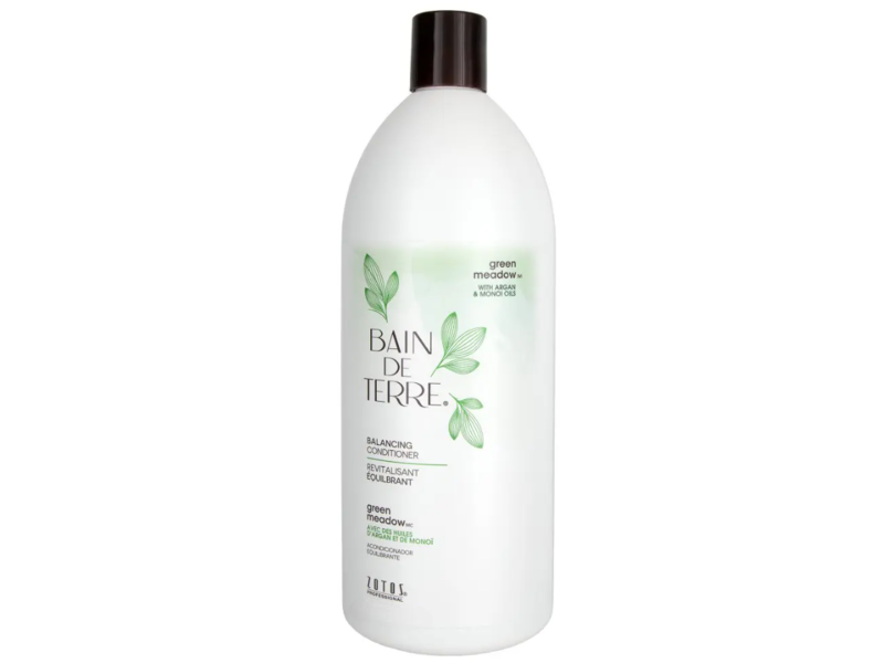 Bain De Terre Balancing Conditioner, Green Meadow, Argan & Monoi Oils, 3.786 L