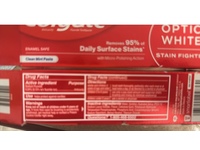 Colgate Optic White Stain Fighter Toothpaste, Clean Mint, 4.2 fl oz/119 g - Image 4