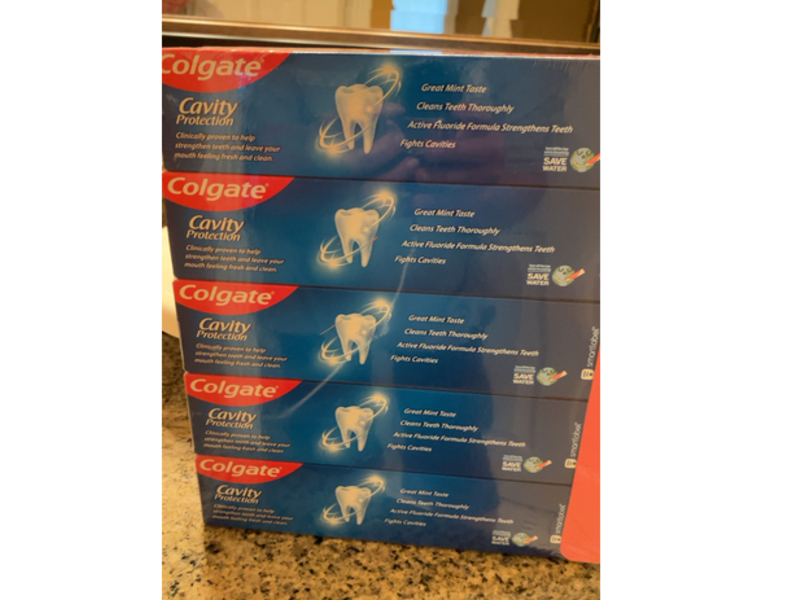 Colgate Cavity Protection Anticavity Fluoride Toothpaste, Great Regular Flavor, 40 oz/1.13 kg, Pack Of 5