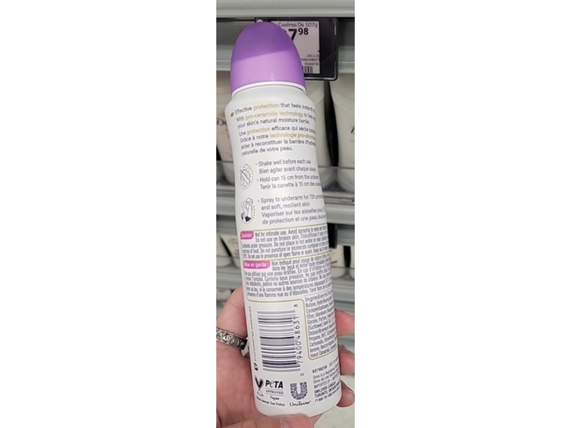 Dove Antiperspirant Dry Spray, Acai Berry & Lotus Flower, 3.8 fl oz/107 g