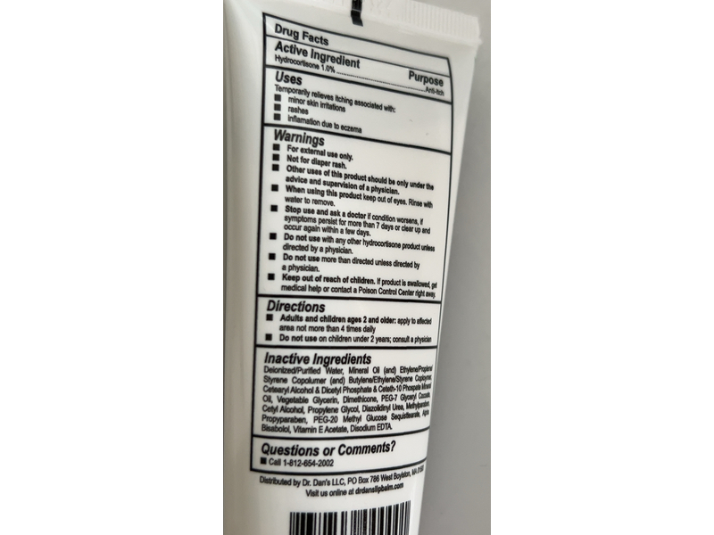 Dr. Dan's Hydrocortisone Hand & Body Lotion, 2.5 oz/70.87 g
