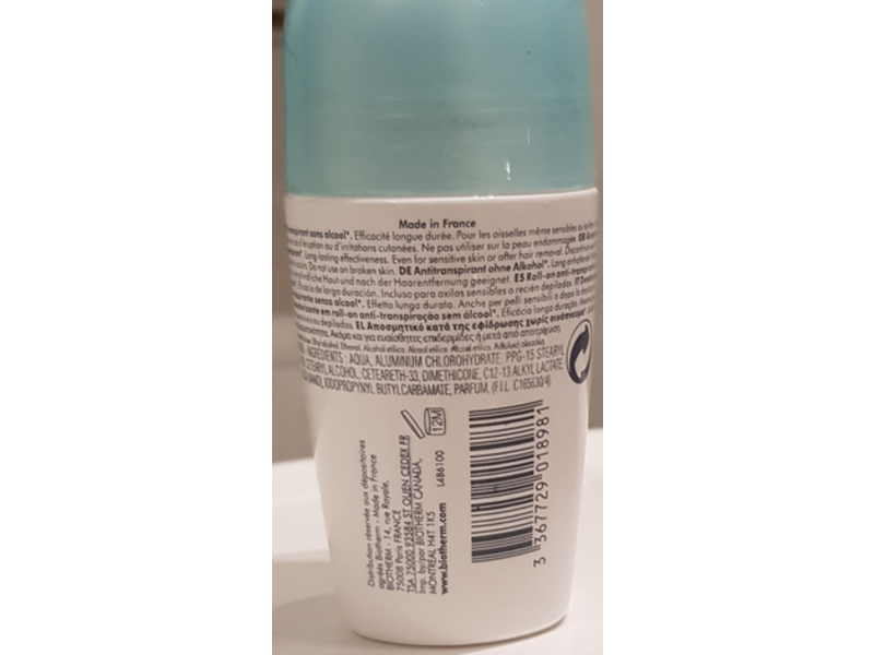 Biotherm Deo Pure Roll-On Anti-Perspirant , 2.53 fl oz/75 mL
