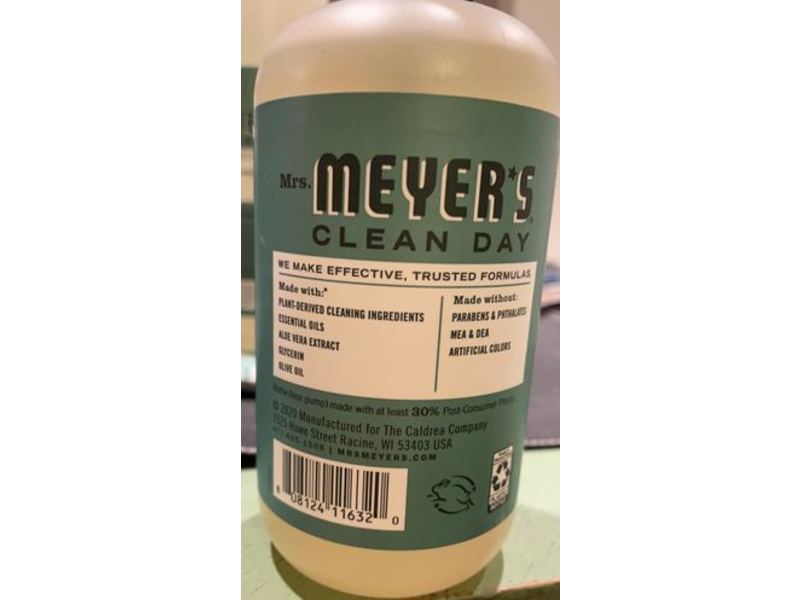 Mrs. Meyers Clean Day Hand Soap, Eucalyptus Scent, 12.5 fl oz/370 mL