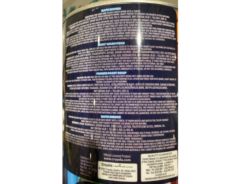 Crayola Bath Activity Bucket Neon Finger Paint Soap Set