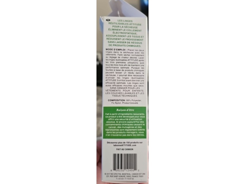 Attitude Static Eliminator & Fabric Softener Sheets, 300 Loads, 2 Sheets