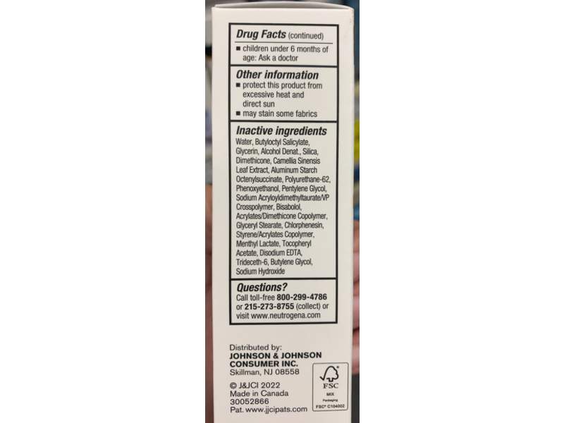 Neutrogena Clear Face Serum Sunscreen, SPF 60+, Green Tea, 1.7 fl oz/50 mL