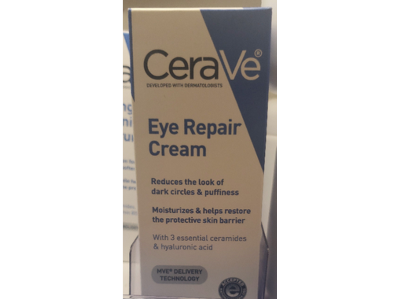 CeraVe Eye Repair Cream, 3 Essential Ceramides & Hyaluronic Acid, 0.5 oz/14.2 g