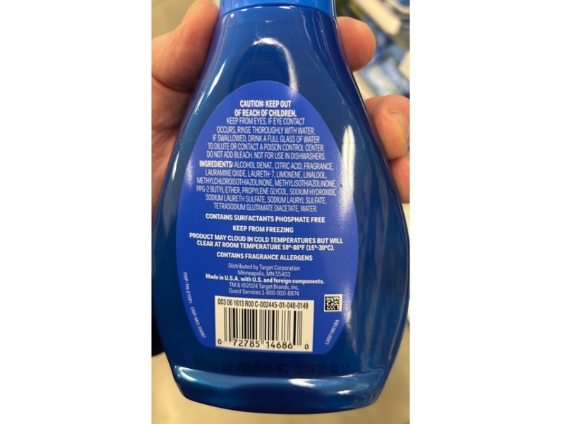 Up & Up Foam Power Dish Spray, Clean Scent, 16 fl oz/473 mL