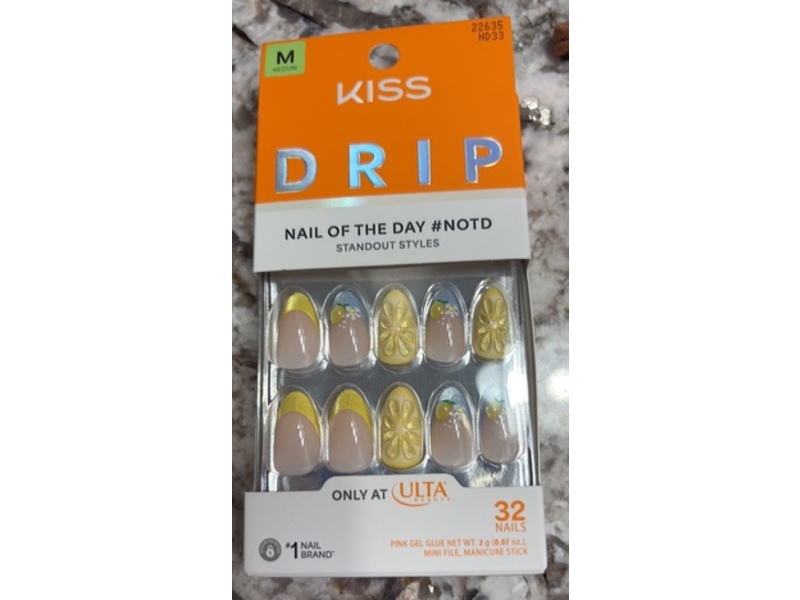 Kiss Drip Press On Nails, Euphoric Leap, 32 Count