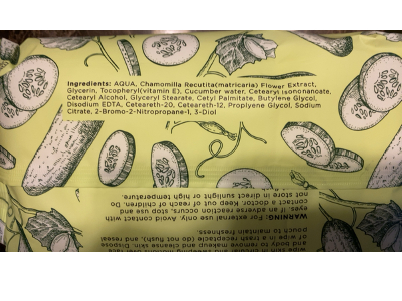 Polished Beauty Supply Sensitive & Gentle All Makeup Remover Wipe, Cucumber