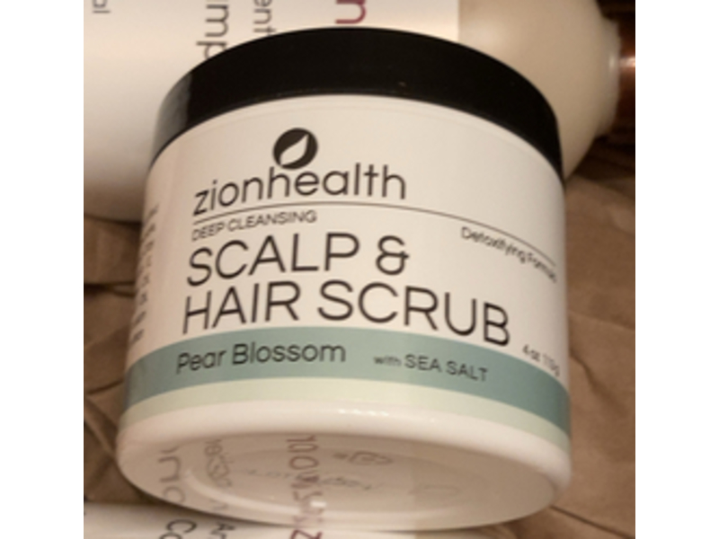 Zion Health Scalp & Hair Scrub, Pear Blossom + Sea Salt, 4 oz/113 g