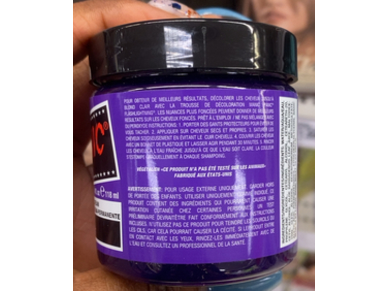 Manic Panic Electric Amethyst Semi Permanent Hair Color Cream, 4 fl oz/118 mL