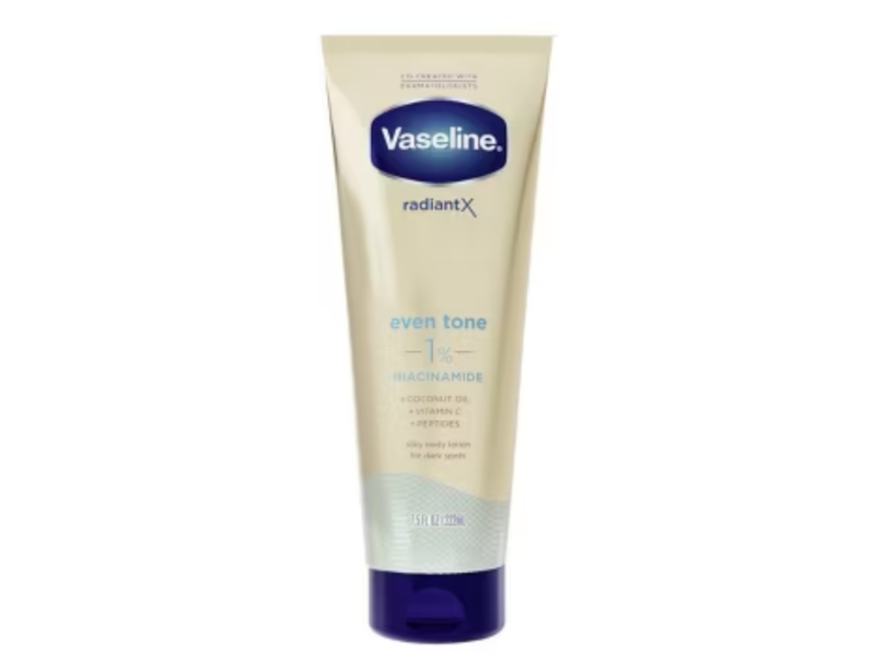 Vaseline Radiant X Silky Body Lotion, Niacinamide 1%, 7.5 fl oz/222 mL
