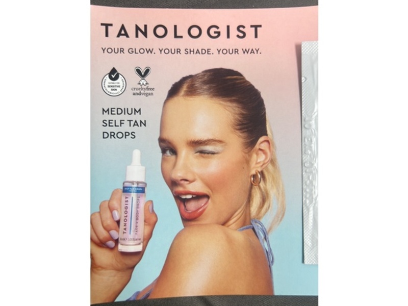 Tanologist Self Tan Face & Body Drops, Medium, 0.02 fl oz/0.7 mL