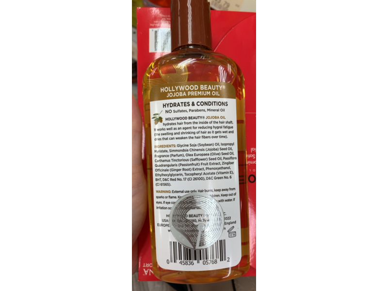 Hollywood Beauty Hydrates & Conditions Premium Oil, Jojoba Oil, 8 fl oz/236 mL