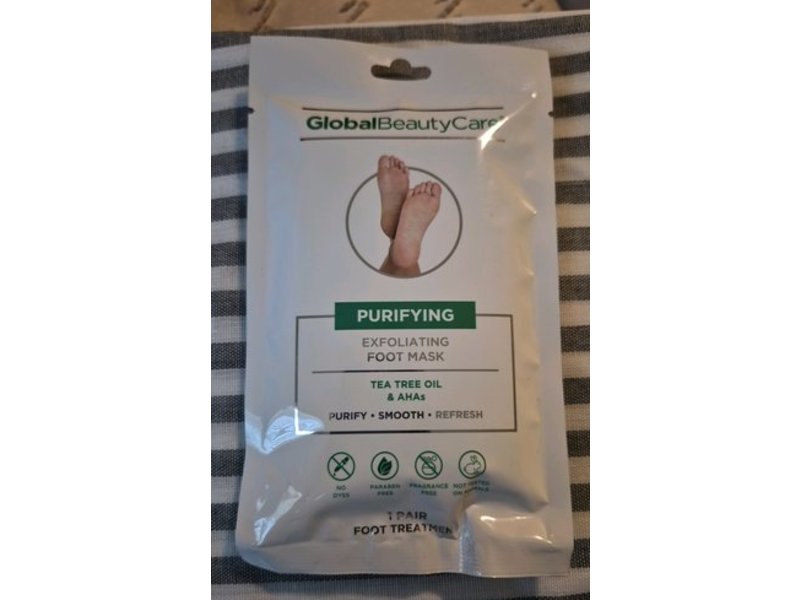 Global Beauty Care Exfoliating Foot Mask, Purifying, 1 Pair