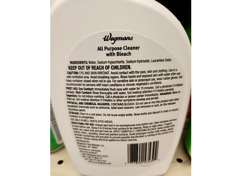 Wegmans All Purpose Cleaner, Bleach, 32 fl oz/946 mL