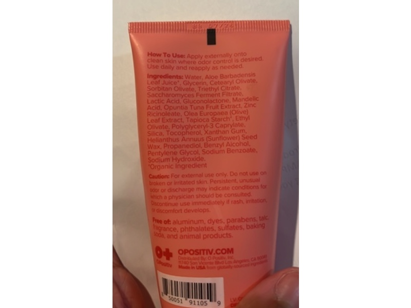 O Positiv Health Intimate Deodorant, 3 oz/85 g