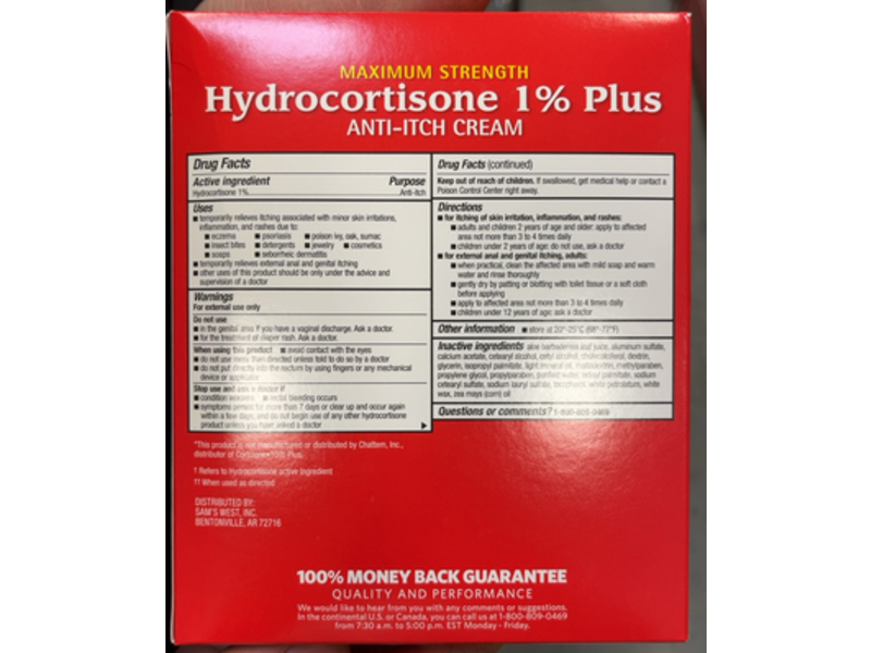 Member's Mark Hydrocortisone 1% Plus Anti Itch Cream, 2 oz/56 g, 4 Count