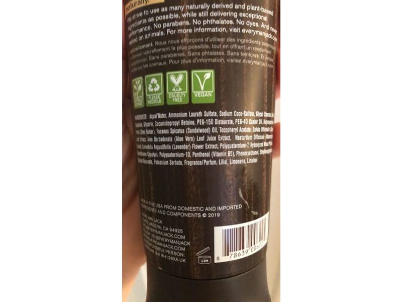 Every Man Jack 2-In-1 Daily Shampoo + Conditioner, Sandalwood, 7.8 fl oz/236 mL