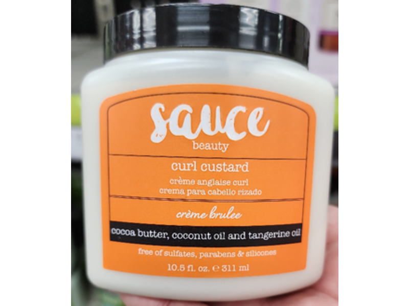Sauce Beauty Curl Custard Creme Brulee, Cocoa Butter + Coconut Oil & Tangerine Oil, 10.5 fl oz/311 mL