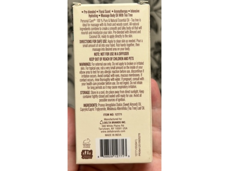 Personal CARE 100% Pure & Natural Essential Oil, Tea Tree, 0.27 fl oz/8 mL