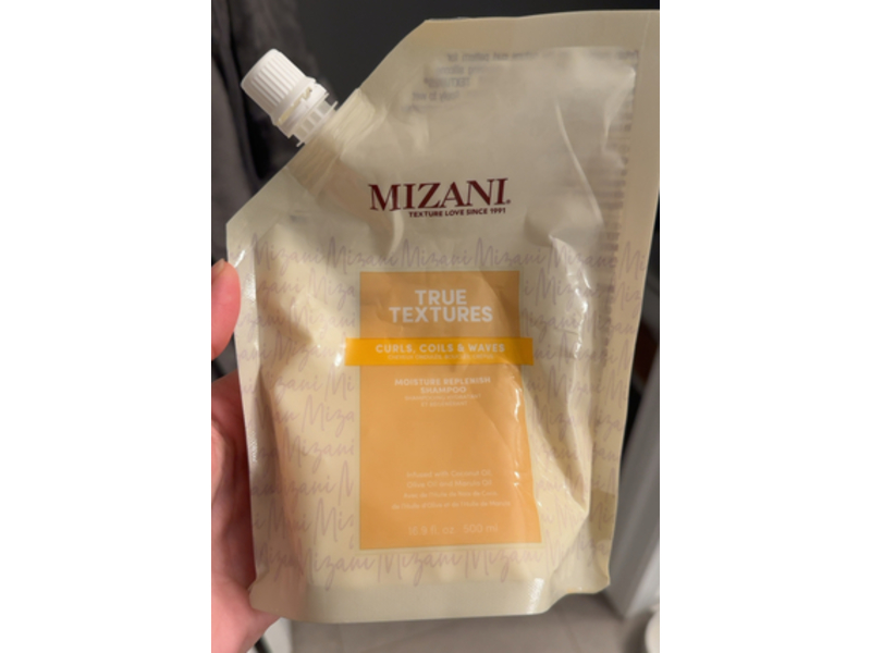 Mizani True Textures Moisture Replenish Shampoo, Coconut oil, Olive Oil, 16.9 fl oz/500 mL