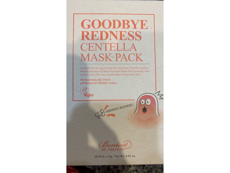 Benton Good Bye Redness Centella Mask, 0.81 oz, 10 Count