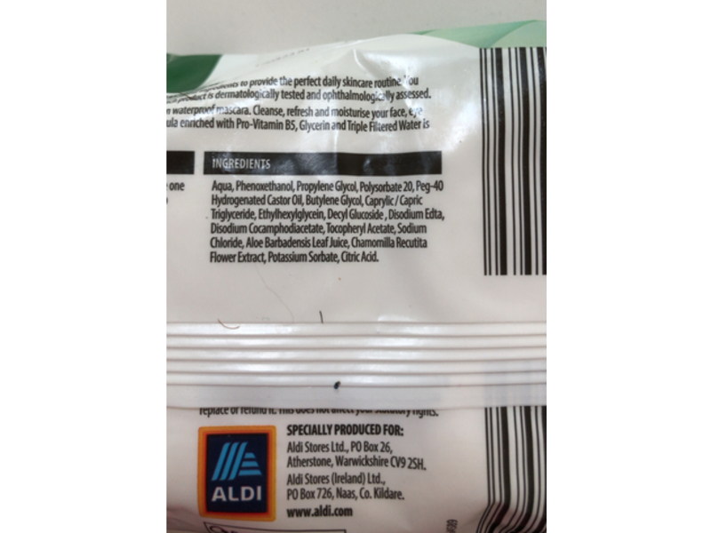 Lacura 3 In 1 Cleansing Biodegradable Facial Wipes, Sensitive Skin, 25 Count, Pack Of 2