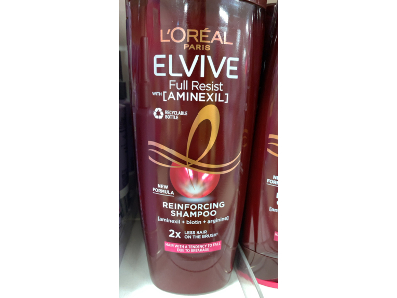L'Oreal Paris Elvive Reinforcing Shampoo, Aminexil + Biotin + Arginine, 400 mL