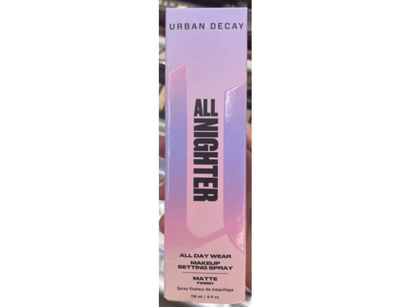 Urban Decay All Nighter Makeup Setting Spray, Matte Finish, 4 fl oz/118 mL