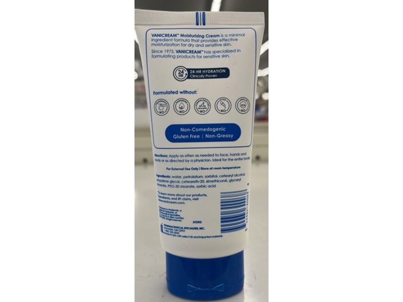 VaniCream Moisturizing Cream, 3 oz/85 g