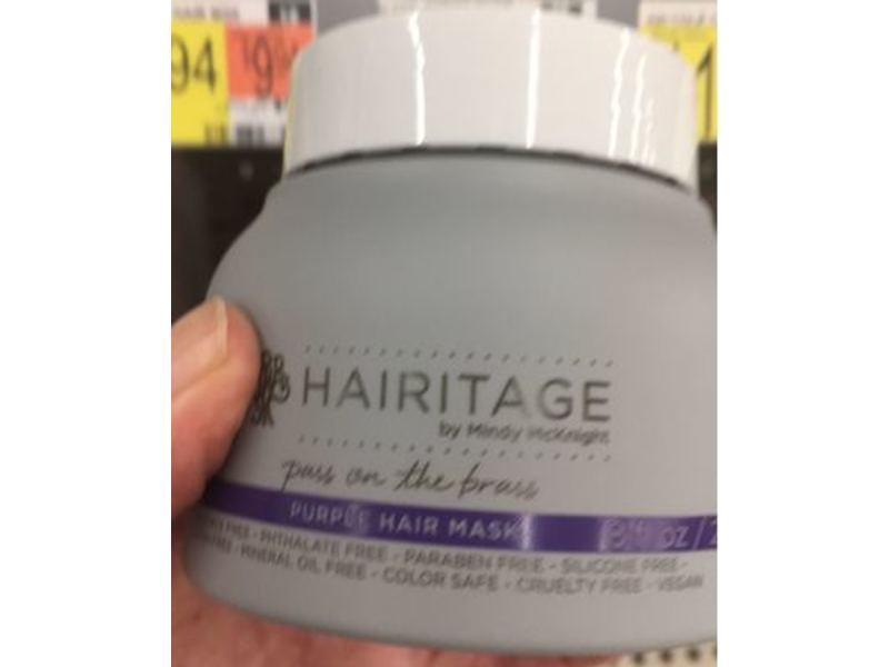 Hairitage By Mindy McKnight Pass On The Brass Purple Hair Mask, 8 fl oz/237 mL