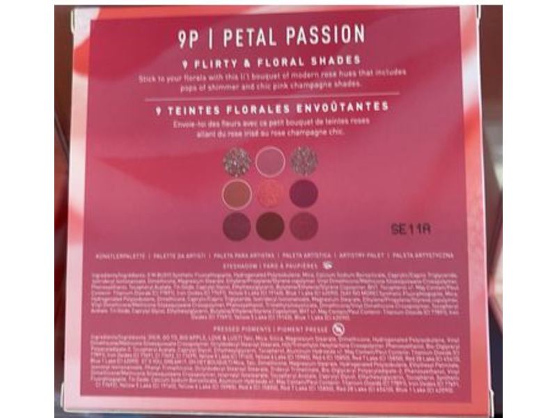 Morphe 9P Petal Passion Artistry Eyeshadow Palette, 0.39 oz