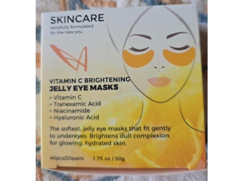 Skincare Vitamin C Brightening Jelly Eye Mask, 1.75 oz/50 g, 20 Pairs