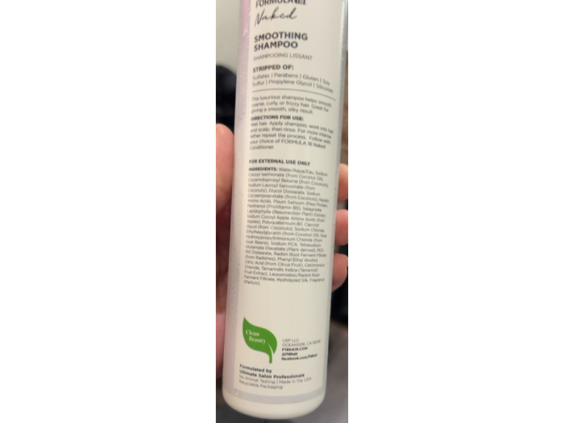 Formula18 Naked Smoothing Shampoo, 10.1 fl oz/300 mL