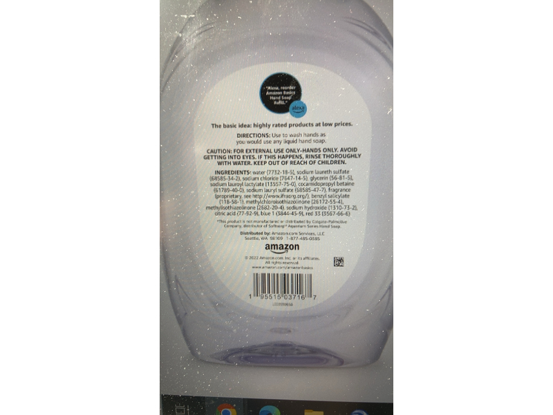 Amazon Basics Gentle & Mild Hand Soap, Clear, 50 fl oz/1.47 L