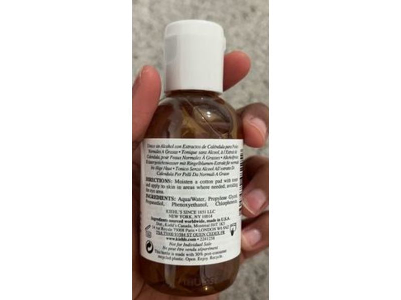 Kiehl's Calendula Herbal Extract Toner, Alcohol-Free, 2.5 fl oz/75 mL