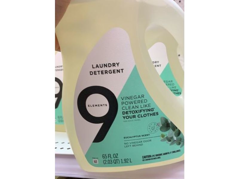 9 Elements Laundry Detergent, Eucalyptus Scent, 65 fl oz
