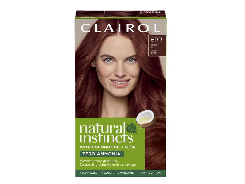 Clairol Natural Instincts Semi-Permanent Color, 6RR Light Red, 1 Application