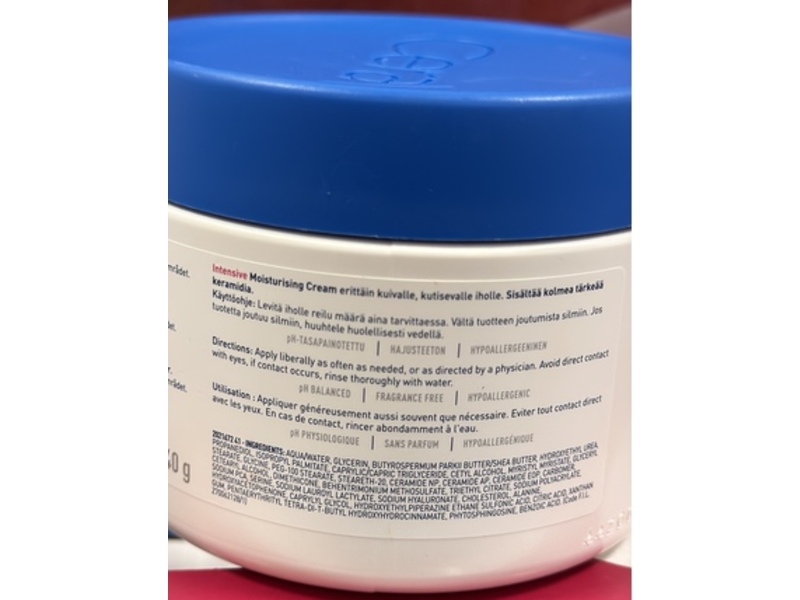 CeraVe Intensive Moisturising Cream, 5% Hydro-Urea, 12 oz/340 g