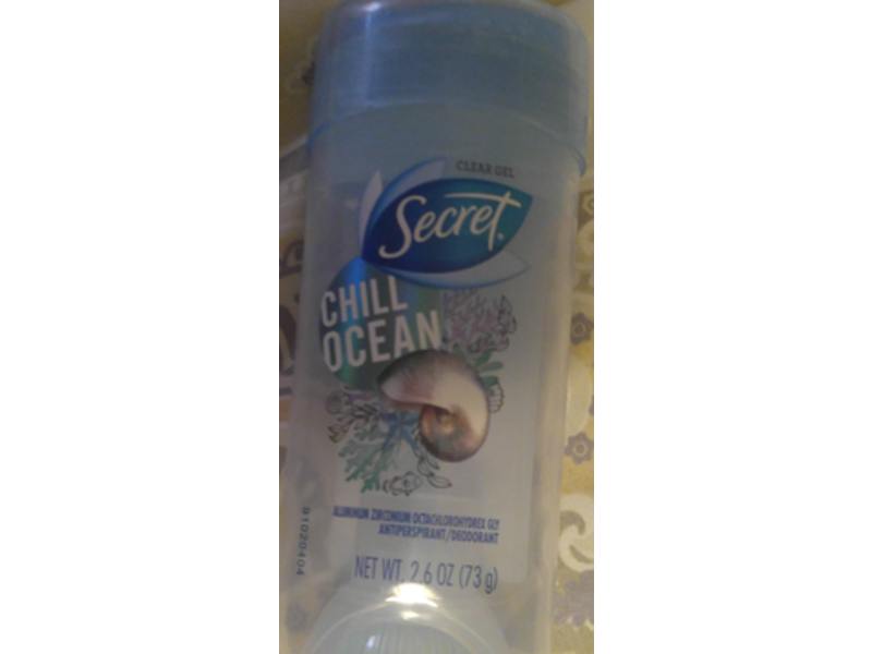 Secret Clear Gel Antiperspirant/Deodorant, Chill Ocean, 2.6 oz / 73 g