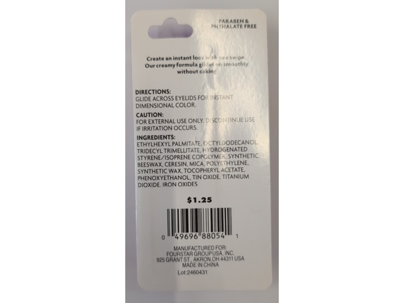 b.Pure Dual Cream Eyeshadow, Assorted, 0.07 oz/2 g