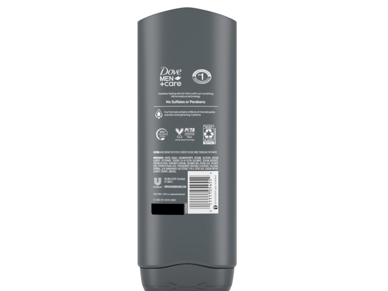 Dove Men + Care Body + Face Wash, Oatmeal & Aloe, 18 fl oz/532 mL, Pack Of 4