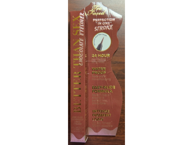Too Faced Better Than Sex Easy Glide Waterproof Liquid Eyeliner, Chocolate, 0.02 fl oz/0.6 mL