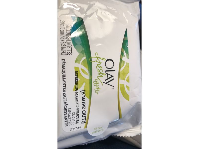 Olay Fresh Effects S'wipe Out Refreshing Make-up Removal Cloths, 20 Count