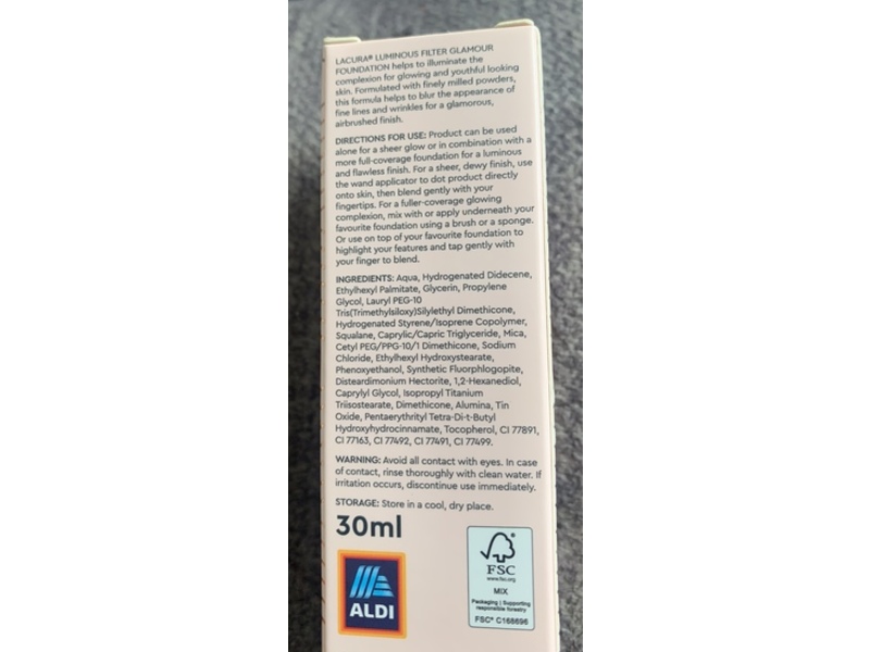 Lacura Luminous Filter Glamour Foundation, Shade 3, 30 mL