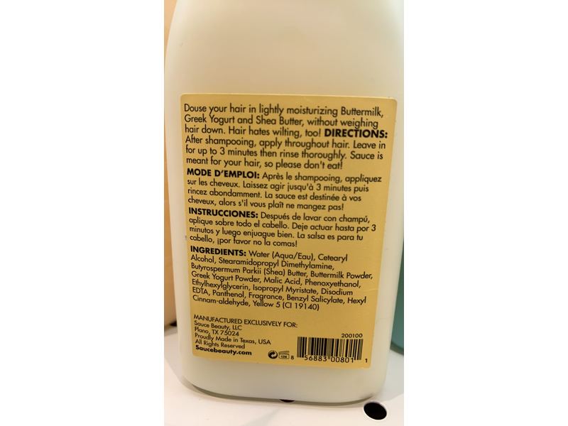 Sauce Beauty Moisturizing Conditioner, Creamy House Dressing, 10 fl oz/300 mL