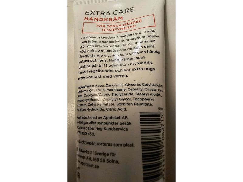 Apoteket Extra Care Hand Cream, 100 mL