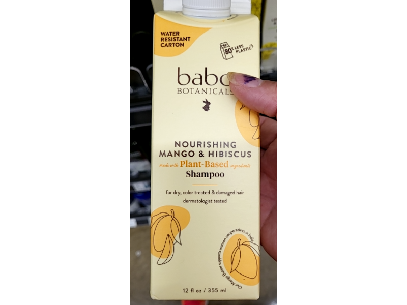 Babo Botanicals Nourishing Plant - Based Shampoo, Mango & Hibiscus, 12 fl oz/355 mL